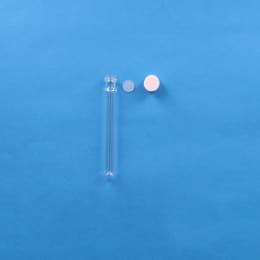 日電理化硝子 ねじ口試験管 ST-15S 10mL メラミン樹脂白キャップ シリコンパッキン 組合せセット 100組 119217