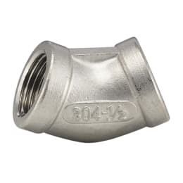 SUS製ねじ込み継手 45°エルボ 1/2 V45L-04