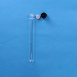 ねじ口試験管 ST-16.5L 20mL 黒キャップ フッ素PTFEシリコンパッキン付 50入 119310