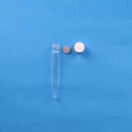 日電理化硝子 ねじ口試験管 ST-スピッチグラス10mL メラミン樹脂白キャップ ブチルゴムパッキン 組合せセット 100組 119190