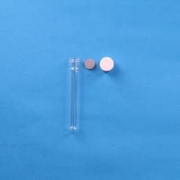 日電理化硝子 ねじ口試験管 ST-16.5S 10mL メラミン樹脂白キャップ ブチルゴムパッキン 組合せセット 100組 119183