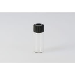 シリンジバイアル 無色 SY-09 3.0mL 穴あき黒キャップ フッ素PTFE/ニトリルパッキン付 100組 255004