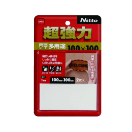 超強力両面シート 多用途 100×100 2枚入