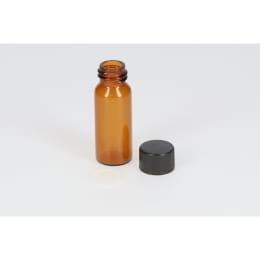日電理化硝子 ねじ口瓶S-2 5mL 茶色 黒キャップ シリコーンパッキン 100組 250277