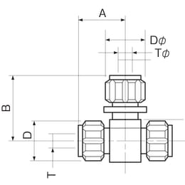 PTFE接続ジョイント TP型 8φ F-2061-002