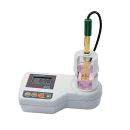 【販売終了】ハンナインスツルメンツ・ジャパンスターラー付卓上型pH/℃計(ビーカーホルダー&スターラー付) HI 208