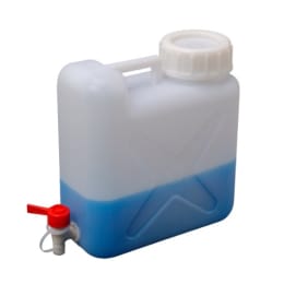 瑞穂化成工業 扁平缶 広口 ケミカルコック付 10L 0316