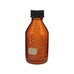 ねじ口びん(メジュームびん) 茶褐色 黒キャップ付 750mL 017210-7502A