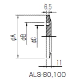 ブランクフランジ SUS304製 ALS-80