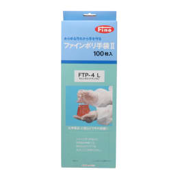 Fineファインポリ手袋II L 乳白 100入