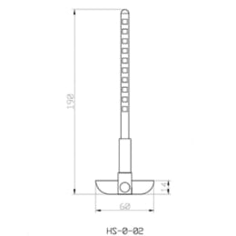 高負荷対応PTFE撹拌棒 175mm HS-0-02