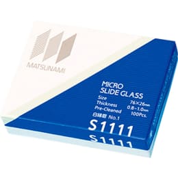 スライドグラス S1111 白フチ磨No.1 100枚
