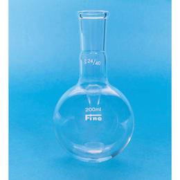 Fine透明共通摺合丸底フラスコ 短型 100mL 24/40