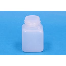角型びん 広口 PE製 白 25mL 608 目盛付