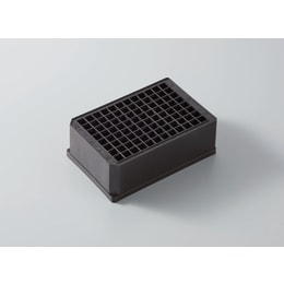 96穴ディーププレートV底黒 滅菌 角穴 20個