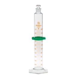 有栓メスシリンダー スーパーグレード 共通摺合せガラス平栓付 200mL