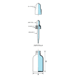 スポイド瓶 丸型 RS-20 褐色 Si 24入
