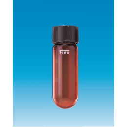 Fineねじ口丸底沈殿管 50mL 茶褐色 目盛無 外径φ35×110H 5入