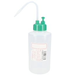NT洗瓶 B型 弁付 カラーキャップ 500mL 色6 GR グリーン
