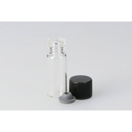 日電理化硝子 バキュームバイアルSVF-3 3mL 無色 フェノール黒キャップ 液状用ブチルゴム栓 100組 203420