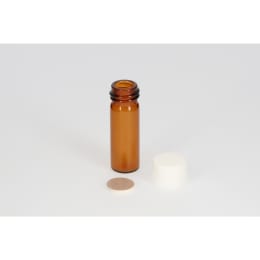 ねじ口瓶 茶色 S-08 2mL PPキャップ フッ素PTFE/ニトリルパッキン付 100組 250073