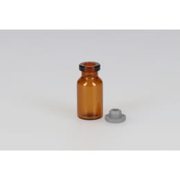 低アルカリ瓶 NV-2 2mL 茶色 液状用ブチルゴム(小)付 100組 208150