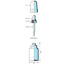 スポイド瓶 角型 S-10 PP 透明 NR コップPP 24入