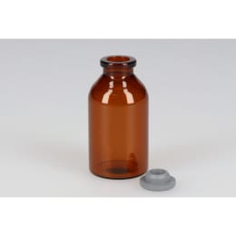 低アルカリ瓶 NV-30 30mL 茶色 液状用ブチルゴム(大)付 50組 208156