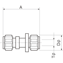 PTFE接続ジョイント IP型 6φ F-2059-001