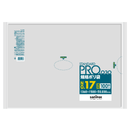 STANDARD PRO 規格ポリ袋 L17 17号 0.03t 透明 100P×15冊