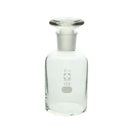 試薬びん 細口 透明 120mL 共通摺合19/22 017030-120A