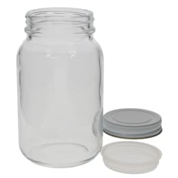 マヨネーズ瓶 300mL 白色金キャップ中栓付 35入