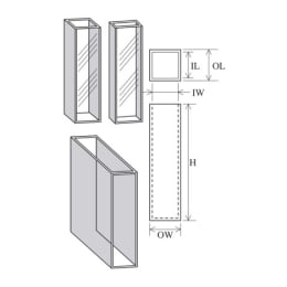 石英セル 標準 二面 IL2×IW10×H45