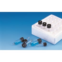 ミニバイアル MV-09 3mL 穴あき黒キャップ フッ素PTFE/ニトリルパッキン付 20組 203312