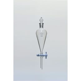 Fine透明共通摺合分液ロート 100mL 球栓15/25 スキーブ型 PTFEコック付き