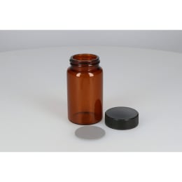 日電理化硝子 ねじ口瓶 SV-110 110mL 茶色 フェノールキャップ ブチルゴムパッキングセット 20組 251294