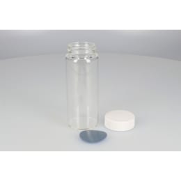 日電理化硝子 ねじ口瓶 SV-150 150mL 無色 メラミンキャップ フッ素PTFE/シリコンパッキングセット 20組 250915