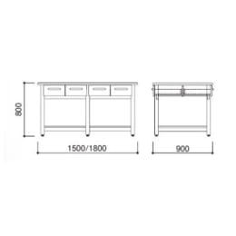 木製作業台 L76JNG-MAU6