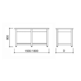 木製作業台 L76JYG-MAU6