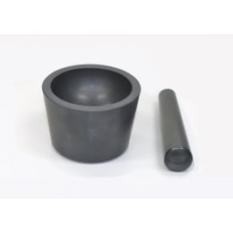 炭化ケイ素製乳鉢 内径φ65mm 棒付