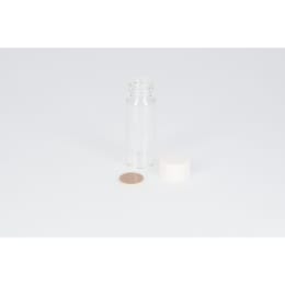 日電理化硝子 ねじ口瓶S-3 10mL 無色 メラミン白キャップ ダブルフッ素PTFEパッキン 100組 250128