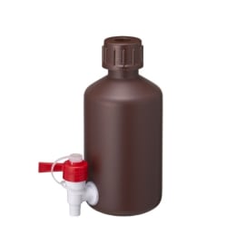 瑞穂化成工業 細口びん 茶色 コック付 2L 0301BR