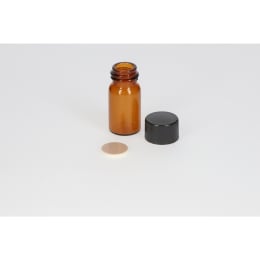 日電理化硝子 ねじ口瓶 S-09A 2mL 茶色 フェノールキャップ フッ素PTFE/ニトリルパッキングセット 100組 250294