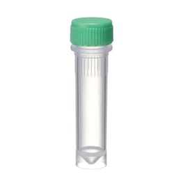 Oリングレススクリューキャップチューブ 2.0mL 自立型 滅菌 緑 500入