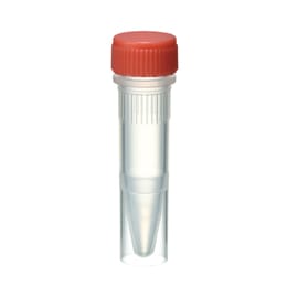 Oリングレススクリューキャップチューブ 1.5mL 自立型 滅菌 赤 500入