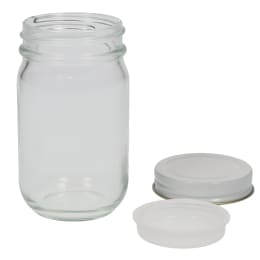 マヨネーズ瓶 140mL 白色金キャップ中栓付100入