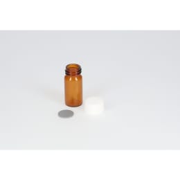 日電理化硝子 ねじ口瓶 SV-5 5mL 茶色 P.Pキャップ ブチルゴムパッキングセット 100組 251205