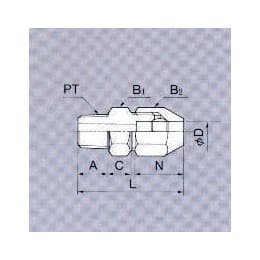 ハーフ・ユニオン PT1/4 φ3 5個入