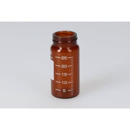 日電理化硝子 目盛付きバイアル(水質検査瓶)GV-25 25mL 茶色 瓶のみ 50本 206073