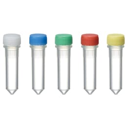 Oリングレス スクリューキャップチューブ 2.0mL コニカル型 カラーMIX 滅菌 500本入